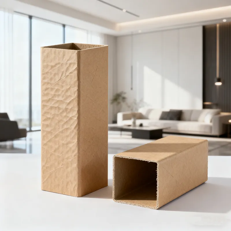 Tubos cuadrados de papel ecológicos